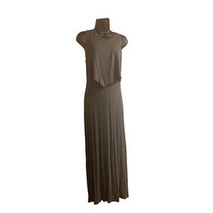 Velvet torch dark heather gray maxi dress